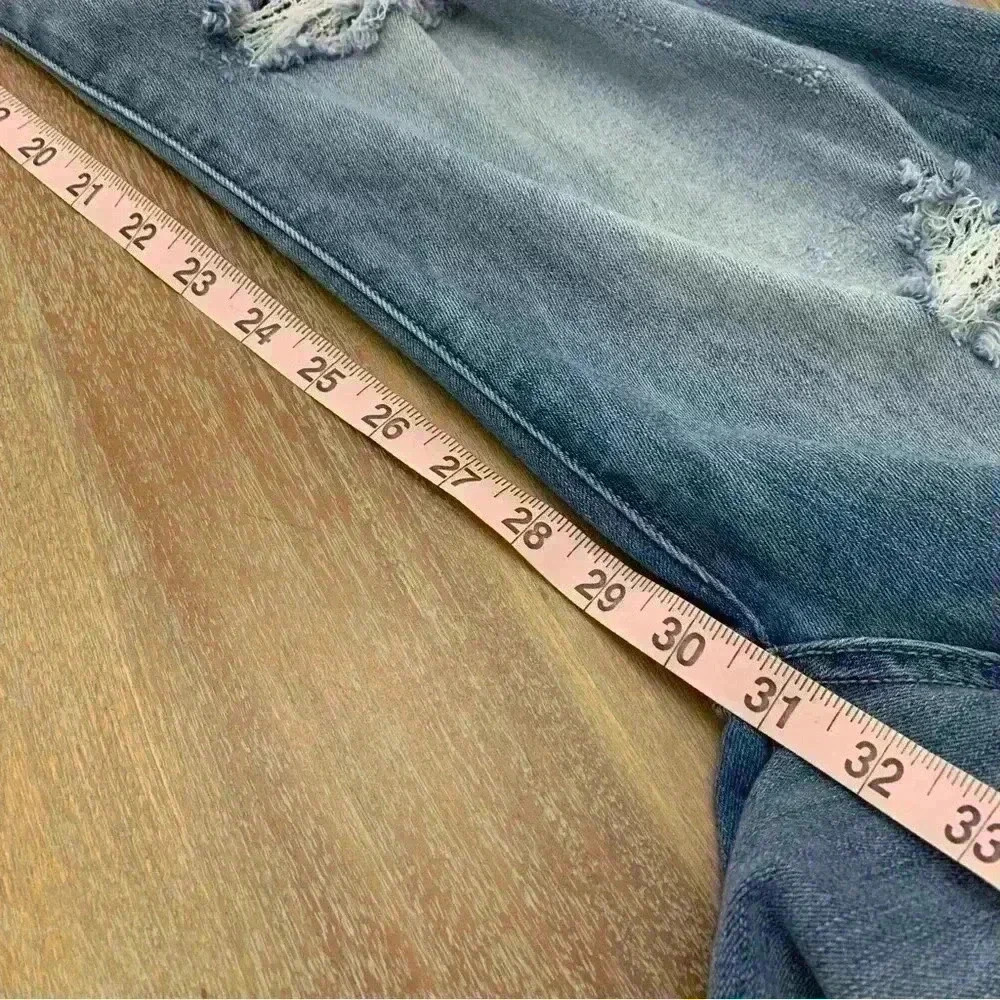 Judy Blue Slim Fit Destroyed Hem Straight Leg Denim 7 - Picture 10 of 15
